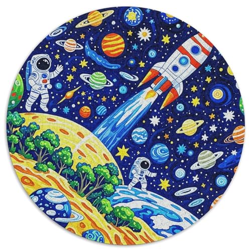 1000 Teile Astronautenrakete Puzzle Für Erwachsene Und Kinder aus Karton Pädagogisches Spiel Weltraum Puzzles Wohnkultur Geschenk Für Erwachsene 1000pcs (67.5x67.5cm) von WXLWHR