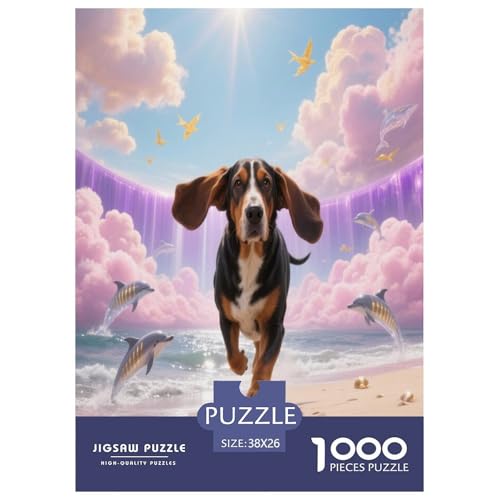 1000 Teile Basset Hound Puzzle – Für Erwachsene, Familienspaß & Lernspielzeug, Hund Delphin Puzzles, Wohnkultur, Einzigartiges Geschenk 38x26cm/1000pcs 1000 Teile Basset Hound Puzzle – Für Erwachsene, Familienspaß & Lernspielzeug, Hund Delphin Puzzles, Wohnkultur, Einzigartiges Geschenk 38x26cm/1000pcs von WXLWHR