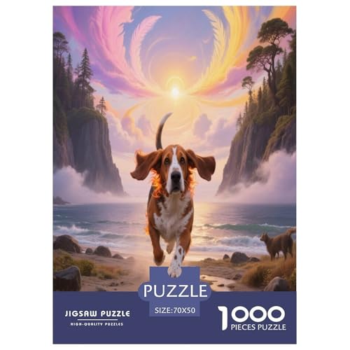 1000 Teile Basset Hound Puzzle – Für Erwachsene, Familienspaß & Lernspielzeug, Hund Meeresküste Puzzles, Wohnkultur, Einzigartiges Geschenk 70x50cm/1000pcs 1000 Teile Basset Hound Puzzle – Für Erwachsene, Familienspaß & Lernspielzeug, Hund Meeresküste Puzzles, Wohnkultur, Einzigartiges Geschenk 70x50cm/1000pcs von WXLWHR