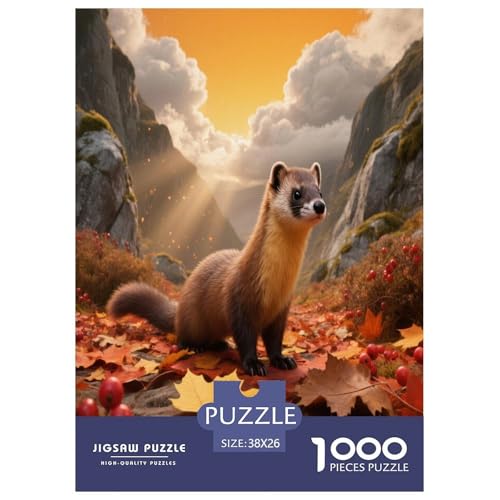 1000 Teile Baummarder Puzzle – Für Erwachsene, Herausforderndes Denkspiel, HerbstblattTal Puzzle, Wohnkultur, Geschenk Für Kinder 38x26cm/1000pcs 1000 Teile Baummarder Puzzle – Für Erwachsene, Herausforderndes Denkspiel, HerbstblattTal Puzzle, Wohnkultur, Geschenk Für Kinder 38x26cm/1000pcs von WXLWHR