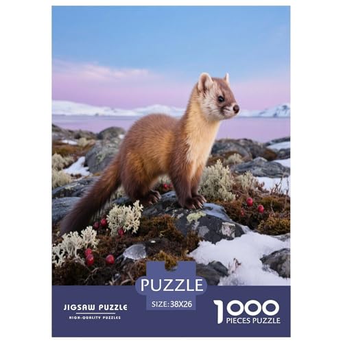 1000 Teile Baummarder Puzzle – Für Erwachsene, Herausforderndes Denkspiel, Moos Puzzle, Dekoration, Einzigartiges Geschenk 38x26cm/1000pcs 1000 Teile Baummarder Puzzle – Für Erwachsene, Herausforderndes Denkspiel, Moos Puzzle, Dekoration, Einzigartiges Geschenk 38x26cm/1000pcs von WXLWHR
