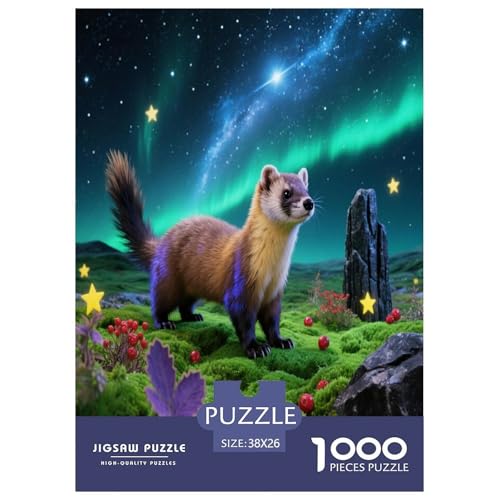 1000 Teile Baummarder Puzzle – Für Erwachsene, Herausforderndes Denkspiel, Sternentundra Puzzle, Wohnkultur, Geschenk Für Kinder 38x26cm/1000pcs 1000 Teile Baummarder Puzzle – Für Erwachsene, Herausforderndes Denkspiel, Sternentundra Puzzle, Wohnkultur, Geschenk Für Kinder 38x26cm/1000pcs von WXLWHR