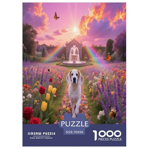 1000 Teile Beagle Puzzle – Für Erwachsene, Familienspaß & Bildung, Beagle Garten Puzzle, Dekoration, Geschenkideen 70x50cm/1000pcs 1000 Teile Beagle Puzzle – Für Erwachsene, Familienspaß & Bildung, Beagle Garten Puzzle, Dekoration, Geschenkideen 70x50cm/1000pcs von WXLWHR