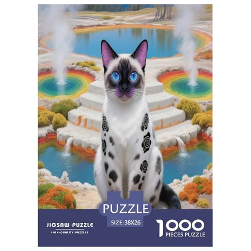 1000 Teile Bengalkatze Puzzle – Für Erwachsene, Familienspaß & Bildung, Katze Thermalquelle Puzzle, Wohnkultur, Geschenk Für Erwachsene 38x26cm/1000pcs 1000 Teile Bengalkatze Puzzle – Für Erwachsene, Familienspaß & Bildung, Katze Thermalquelle Puzzle, Wohnkultur, Geschenk Für Erwachsene 38x26cm/1000pcs von WXLWHR