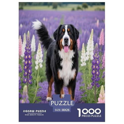 1000 Teile Berner Sennenhund Puzzle – Für Erwachsene, Familienspaß & Bildung, Hund Blumenmeer Puzzle, Dekoration, Geschenkideen 38x26cm/1000pcs 1000 Teile Berner Sennenhund Puzzle – Für Erwachsene, Familienspaß & Bildung, Hund Blumenmeer Puzzle, Dekoration, Geschenkideen 38x26cm/1000pcs von WXLWHR