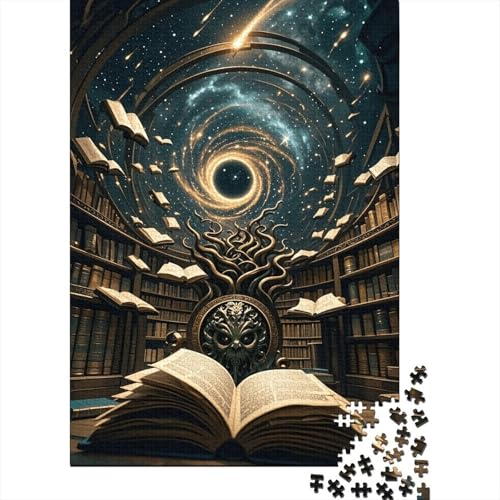 1000 Teile Bibliothek Puzzle Für Erwachsene Und Kinder Holzpuzzle Pädagogisches Spiel Chaos-Bibliothek Puzzle Wohndekoration Geschenk Zum Geburtstag 1000pcs (75x50cm) von WXLWHR