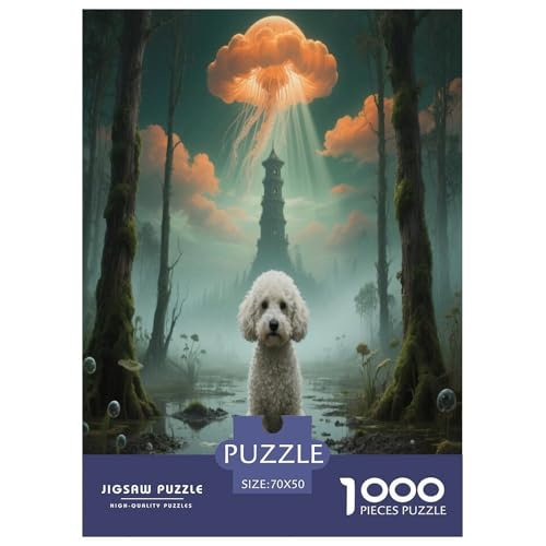 1000 Teile Bichon Frisé Puzzle – Für Erwachsene, Familienspaß & Bildung, Qualle Puzzle, Wohnkultur, Einzigartiges Geschenk 70x50cm/1000pcs 1000 Teile Bichon Frisé Puzzle – Für Erwachsene, Familienspaß & Bildung, Qualle Puzzle, Wohnkultur, Einzigartiges Geschenk 70x50cm/1000pcs von WXLWHR