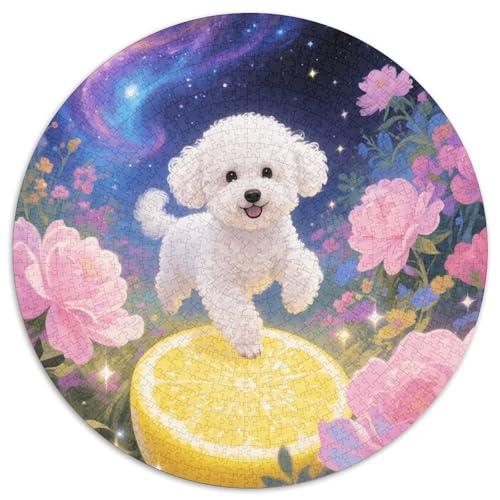 1000 Teile Bichon Puzzle Für Jugendliche Und Erwachsene Geschicklichkeitsspiel Bichon Zitrone Puzzles Aus Karton Wohndekoration Geschenk Für Kinder 1000pcs (67.5x67.5cm) von WXLWHR
