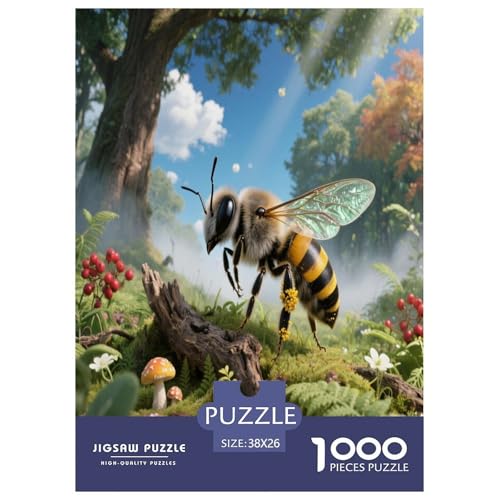 1000 Teile Biene Puzzle – Für Erwachsene, Herausforderndes Denkspiel, Dschungel Puzzles, Wohnkultur, Geschenk Zum Geburtstag 38x26cm/1000pcs 1000 Teile Biene Puzzle – Für Erwachsene, Herausforderndes Denkspiel, Dschungel Puzzles, Wohnkultur, Geschenk Zum Geburtstag 38x26cm/1000pcs von WXLWHR