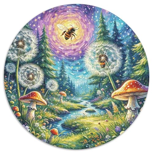 1000 Teile Bienen Puzzle Für Jugendliche Und Erwachsene Geduldspiel Magischer Wald Bienen Puzzles Aus Karton Wohndekoration Geschenk Zu Weihnachten 1000pcs (67.5x67.5cm) von WXLWHR