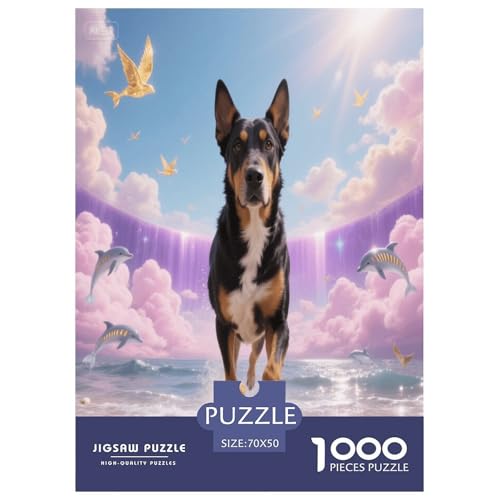 1000 Teile Bloodhound Puzzle – Für Erwachsene, Familienspaß & Lernspielzeug, Hund Delphin Puzzles, Wohnkultur, Geschenk Für Erwachsene 70x50cm/1000pcs von WXLWHR