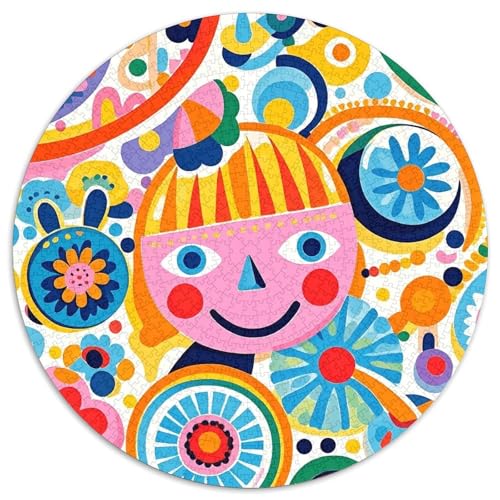 1000 Teile Blumen Puzzle Für Erwachsene Und Kinder aus Karton Pädagogisches Spiel Lächeln Gesicht Puzzle Wohnkultur Geschenkideen 1000pcs (67.5x67.5cm) von WXLWHR