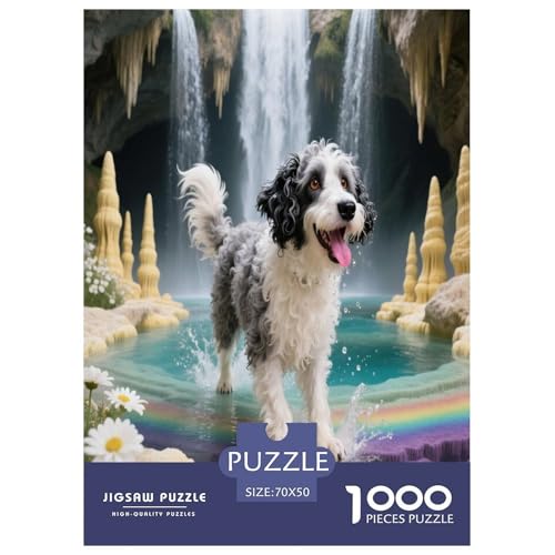 1000 Teile Bobtail Puzzle – Für Erwachsene, Familienspaß & Bildung, Hund Höhle Puzzle, Wohnkultur, Geschenk Zum Geburtstag 70x50cm/1000pcs von WXLWHR