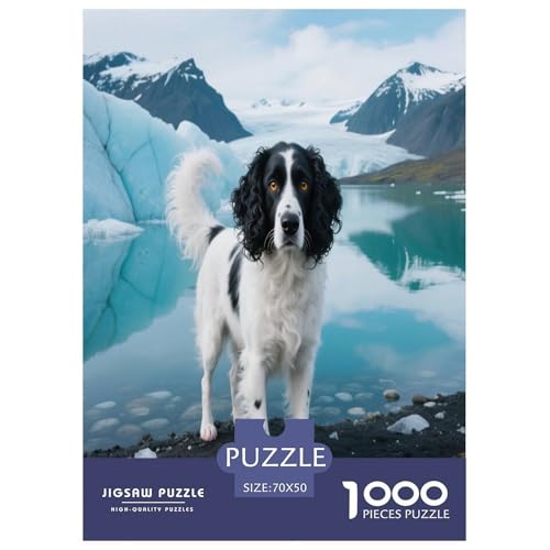 1000 Teile Bobtail Puzzle – Für Erwachsene, Familienspaß & Lernspielzeug, Hund Gletscher Puzzles, Wohnkultur, Geschenk Für Erwachsene 70x50cm/1000pcs von WXLWHR