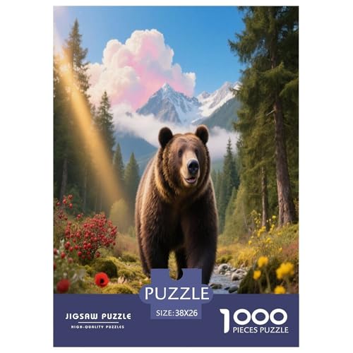 1000 Teile Braunbär Puzzle – Für Erwachsene, Herausforderndes Denkspiel, Talwald Puzzles, Wohnkultur, Geschenkideen 38x26cm/1000pcs 1000 Teile Braunbär Puzzle – Für Erwachsene, Herausforderndes Denkspiel, Talwald Puzzles, Wohnkultur, Geschenkideen 38x26cm/1000pcs von WXLWHR