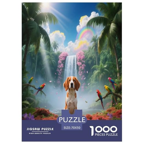 1000 Teile Bretonischer Vorstehhund Puzzle – Für Erwachsene, Familienspaß & Bildung, Hund Tropenwald Puzzles, Dekoration, Einzigartiges Geschenk 70x50cm/1000pcs 1000 Teile Bretonischer Vorstehhund Puzzle – Für Erwachsene, Familienspaß & Bildung, Hund Tropenwald Puzzles, Dekoration, Einzigartiges Geschenk 70x50cm/1000pcs von WXLWHR