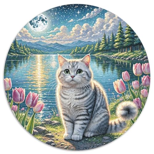 1000 Teile Britisch Kurzhaar Puzzle Für Jugendliche Und Erwachsene Geduldspiel Britisch Kurzhaar Tulpe Puzzle Aus Karton Wohndekoration Unique Gift 1000pcs (67.5x67.5cm) von WXLWHR