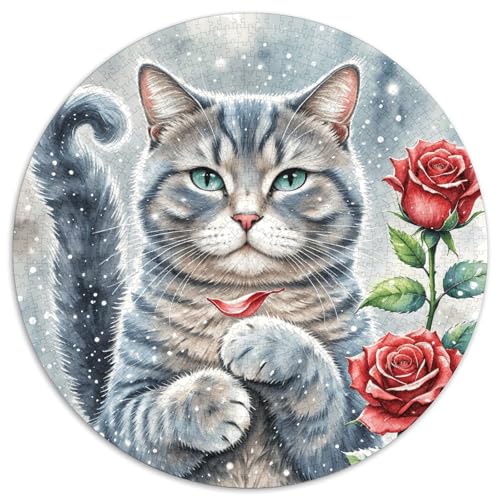 1000 Teile Britisch Kurzhaar Puzzle Für Jugendliche Und Erwachsene Geschicklichkeitsspiel Britisch Kurzhaar Rose Puzzles Aus Karton Wohndekoration Geschenk Zu Weihnachten 1000pcs (67.5x67.5cm) von WXLWHR