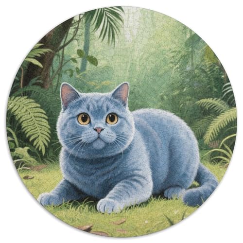 1000 Teile Britisch Kurzhaar Puzzle Für Jugendliche Und Erwachsene Geschicklichkeitsspiel Britisch Kurzhaar Wald Puzzles Aus Karton Wohndekoration Geschenkideen 1000pcs (67.5x67.5cm) von WXLWHR