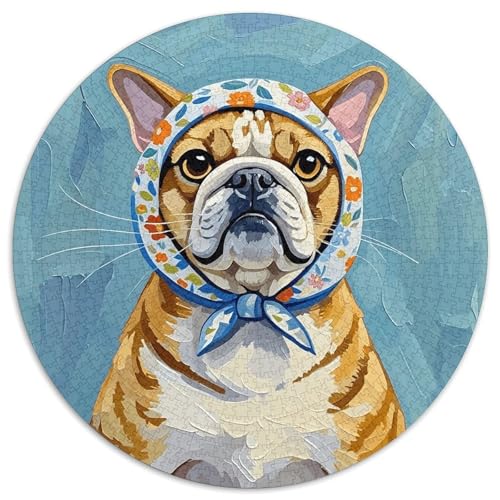 1000 Teile BullHund Puzzle Für Erwachsene Und Kinder aus Karton Pädagogisches Spiel BullHundge Kopftuch Puzzle Wohnkultur Einzigartiges Geschenk 1000pcs (67.5x67.5cm) von WXLWHR