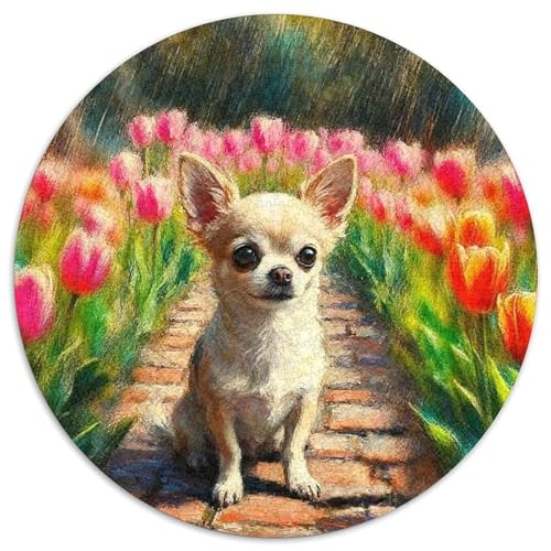 1000 Teile Chihuahua Puzzle – Für Erwachsene, Familienspaß & Gemeinsames Spiel, Lilienblumen Puzzle, Wohnkultur, Geschenkideen 1000pcs (67.5x67.5cm) von WXLWHR