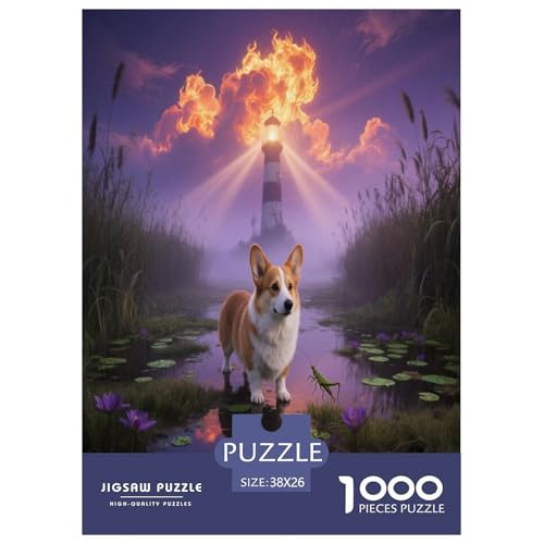 1000 Teile Corgi Puzzle – Für Erwachsene, Familienspaß & Bildung, Hund Leuchtturm Puzzles, Dekoration, Einzigartiges Geschenk 38x26cm/1000pcs 1000 Teile Corgi Puzzle – Für Erwachsene, Familienspaß & Bildung, Hund Leuchtturm Puzzles, Dekoration, Einzigartiges Geschenk 38x26cm/1000pcs von WXLWHR