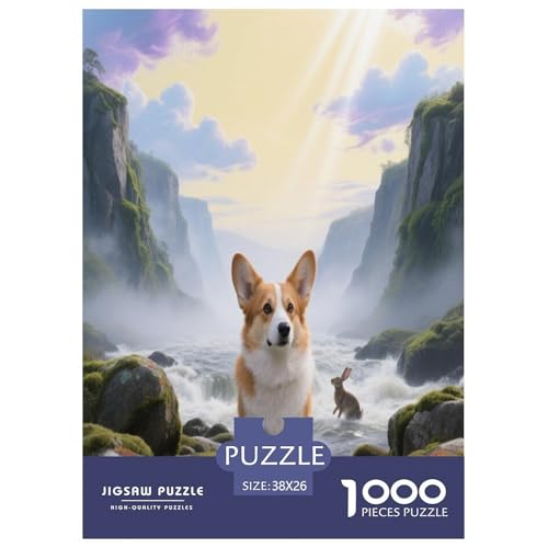 1000 Teile Corgi Puzzle – Für Erwachsene, Familienspaß & Lernspielzeug, Hund Tal River Puzzles, Wohnkultur, Geschenk Für Erwachsene 38x26cm/1000pcs 1000 Teile Corgi Puzzle – Für Erwachsene, Familienspaß & Lernspielzeug, Hund Tal River Puzzles, Wohnkultur, Geschenk Für Erwachsene 38x26cm/1000pcs von WXLWHR