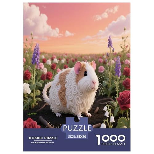 1000 Teile Curly Guinea Schwein Puzzle – Für Erwachsene, Herausforderndes Denkspiel, Rosengarten Puzzles, Dekoration, Geschenk Für Kinder 38x26cm/1000pcs 1000 Teile Curly Guinea Schwein Puzzle – Für Erwachsene, Herausforderndes Denkspiel, Rosengarten Puzzles, Dekoration, Geschenk Für Kinder 38x26cm/1000pcs von WXLWHR