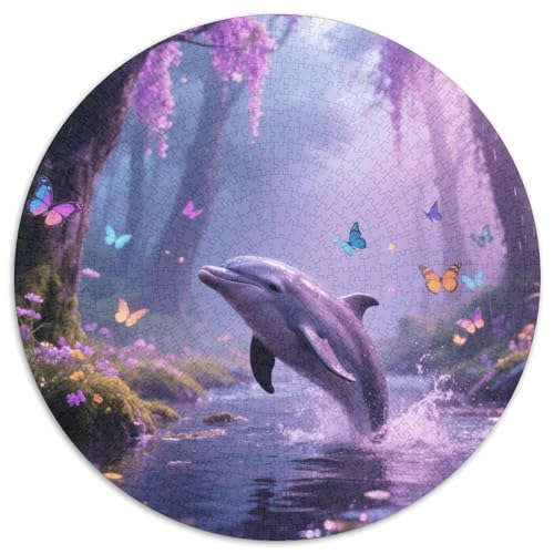 1000 Teile Delfin Puzzle Für Jugendliche Und Erwachsene Geschicklichkeitsspiel Delfin Wald Puzzles Aus Karton Wohndekoration Geschenk Zu Weihnachten 1000pcs (67.5x67.5cm) von WXLWHR