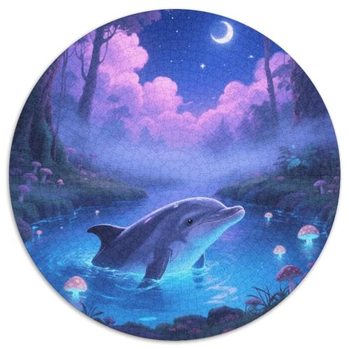 1000 Teile Delfin Puzzle Für Jugendliche Und Erwachsene Puzzlespiel Kreativspiel Delfin Traumwald Puzzle Aus Karton Wohndekoration Einzigartiges Geschenk 1000pcs (67.5x67.5cm) von WXLWHR
