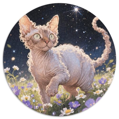 1000 Teile Devon Rex Puzzle Für Jugendliche Und Erwachsene Geschicklichkeitsspiel Devon Rex Blumen Puzzles Aus Karton Wohndekoration Geschenk Für Kinder 1000pcs (67.5x67.5cm) von WXLWHR