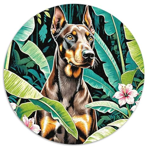 1000 Teile Dobermannn Puzzle Für Jugendliche Und Erwachsene Geduldspiel Dobermannnn Tropische Pflanzen Puzzle Aus Karton Wohndekoration Unique Gift 1000pcs (67.5x67.5cm) von WXLWHR