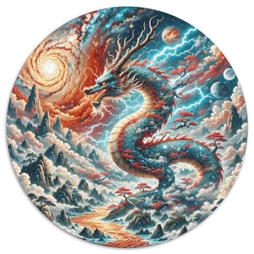 1000 Teile Drache Puzzle Für Jugendliche Und Erwachsene Geduldspiel Drache Nebel Puzzle Aus Karton Wohndekoration Unique Gift 1000pcs (67.5x67.5cm) von WXLWHR
