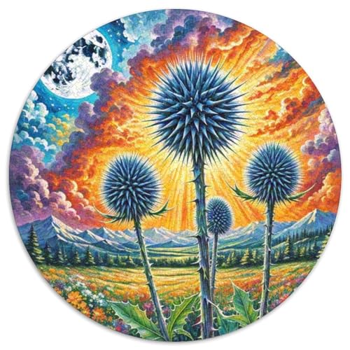 1000 Teile Echinops sphaerocephalus Puzzle Für Erwachsene Und Kinder Schwieriges Spiel Familien Spiel Puzzle Aus Karton Wohndekoration Geschenkideen 1000pcs (67.5x67.5cm) von WXLWHR