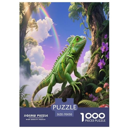 1000 Teile Echse Puzzle – Für Erwachsene, Herausforderndes Denkspiel, Wald Puzzle, Wohnkultur, Geschenk Zum Geburtstag 70x50cm/1000pcs 1000 Teile Echse Puzzle – Für Erwachsene, Herausforderndes Denkspiel, Wald Puzzle, Wohnkultur, Geschenk Zum Geburtstag 70x50cm/1000pcs von WXLWHR