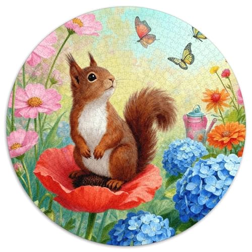 1000 Teile Eichhörnchen Puzzle – Für Erwachsene, Familienspaß & Gemeinsames Spiel, Blumen Puzzle, Wohnkultur, Geschenkideen 1000pcs (67.5x67.5cm) von WXLWHR