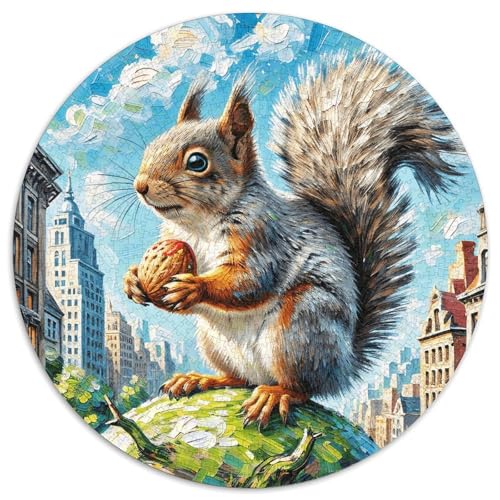 1000 Teile Eichhörnchen Puzzle Für Jugendliche Und Erwachsene Geduldspiel Eichhörnchen Stadt Puzzle Aus Karton Wohndekoration Unique Gift 1000pcs (67.5x67.5cm) von WXLWHR