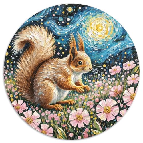 1000 Teile Eichhörnchen Puzzle Für Jugendliche Und Erwachsene Geschicklichkeitsspiel Eichhörnchen Blumenmeer Puzzles Aus Karton Wohndekoration Geschenk Für Erwachsene 1000pcs (67.5x67.5cm) von WXLWHR