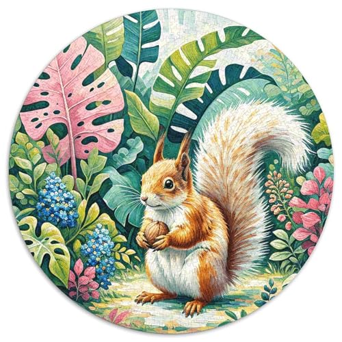 1000 Teile Eichhörnchen Puzzle Für Jugendliche Und Erwachsene Geschicklichkeitsspiel Eichhörnchen Tropische Pflanzen Puzzles Aus Karton Wohndekoration Geschenk Zum Geburtstag 1000pcs (67.5x67.5cm) von WXLWHR