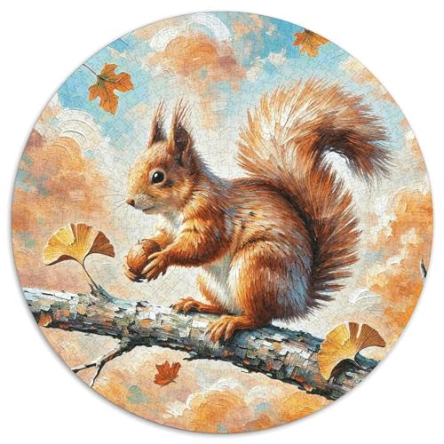 1000 Teile Eichhörnchen Puzzle Für Jugendliche Und Erwachsene Pädagogisches Spiel Eichhörnchen AST Puzzle Aus Karton Wohndekoration Geschenk Zu Weihnachten 1000pcs (67.5x67.5cm) von WXLWHR