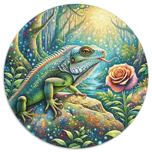 1000 Teile Eidechse Puzzle Für Jugendliche Und Erwachsene Geduldspiel Echse Mystischer Wald Puzzles Aus Karton Wohndekoration Geschenk Für Kinder 1000pcs (67.5x67.5cm) von WXLWHR