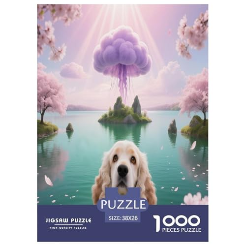 1000 Teile Englischer Cocker Spaniel Puzzle – Für Erwachsene, Familienspaß & Bildung, Hund See Puzzles, Dekoration, Einzigartiges Geschenk 38x26cm/1000pcs 1000 Teile Englischer Cocker Spaniel Puzzle – Für Erwachsene, Familienspaß & Bildung, Hund See Puzzles, Dekoration, Einzigartiges Geschenk 38x26cm/1000pcs von WXLWHR