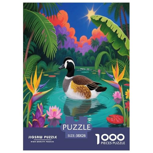 1000 Teile Ente Puzzle – Für Erwachsene, Herausforderndes Denkspiel, Tropenteich Puzzles, Wohnkultur, Geschenkideen 38x26cm/1000pcs 1000 Teile Ente Puzzle – Für Erwachsene, Herausforderndes Denkspiel, Tropenteich Puzzles, Wohnkultur, Geschenkideen 38x26cm/1000pcs von WXLWHR