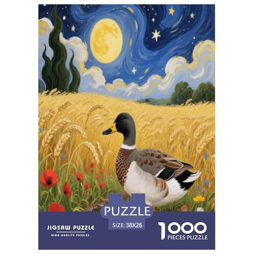 1000 Teile Ente Puzzle – Für Erwachsene, Herausforderndes Denkspiel, Weizenfeld Puzzle, Wohnkultur, Einzigartiges Geschenk 38x26cm/1000pcs 1000 Teile Ente Puzzle – Für Erwachsene, Herausforderndes Denkspiel, Weizenfeld Puzzle, Wohnkultur, Einzigartiges Geschenk 38x26cm/1000pcs von WXLWHR