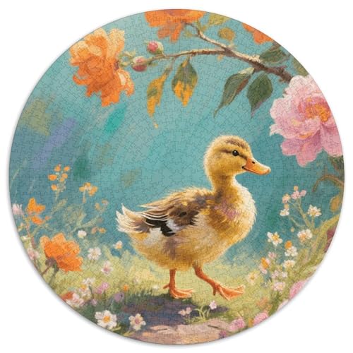 1000 Teile Entenküken Puzzle Für Jugendliche Und Erwachsene Geschicklichkeitsspiel Entenküken Blumen Puzzles Aus Karton Wohndekoration Geschenk Für Kinder 1000pcs (67.5x67.5cm) von WXLWHR