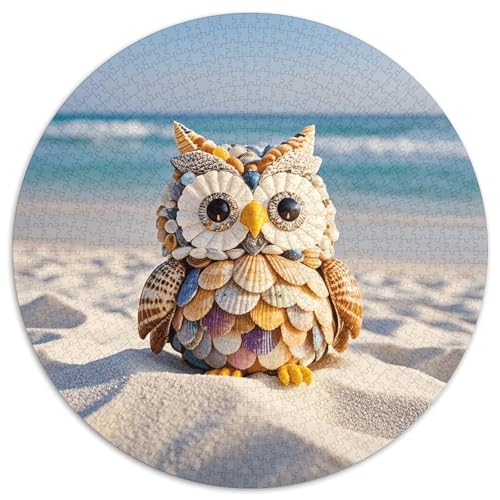 1000 Teile Eule Puzzle Für Erwachsene Und Kinder aus Karton Pädagogisches Spiel Muschel Collage Eule Puzzles Wohnkultur Geschenk Für Kinder 1000pcs (67.5x67.5cm) von WXLWHR
