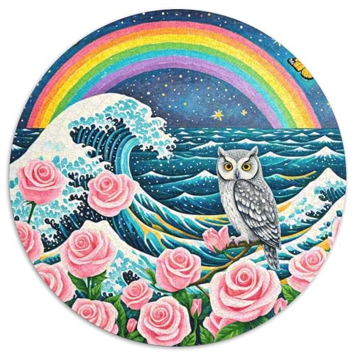 1000 Teile Eule Puzzle Für Jugendliche Und Erwachsene Geschicklichkeitsspiel Eule Blumenmeer Puzzles Aus Karton Wohndekoration Geschenk Für Erwachsene 1000pcs (67.5x67.5cm) von WXLWHR