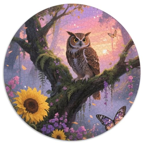 1000 Teile Eule Puzzle Für Jugendliche Und Erwachsene Geschicklichkeitsspiel Eule Blumenwald Puzzles Aus Karton Wohndekoration Unique Gift 1000pcs (67.5x67.5cm) von WXLWHR