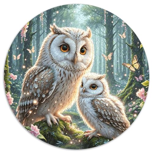 1000 Teile Eule Puzzle Für Jugendliche Und Erwachsene Geschicklichkeitsspiel Eule Wald Puzzle Aus Karton Wohndekoration Unique Gift 1000pcs (67.5x67.5cm) von WXLWHR