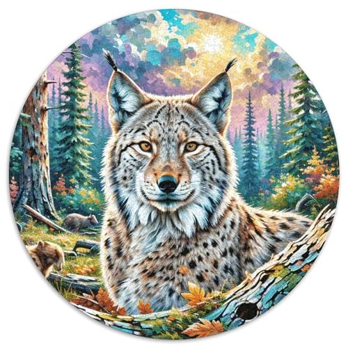 1000 Teile Eurasischer Luchs Puzzle Für Jugendliche Und Erwachsene Geduldspiel Eurasischer Luchs Wald Puzzle Aus Karton Wohndekoration Geschenk Zu Weihnachten 1000pcs (67.5x67.5cm) von WXLWHR